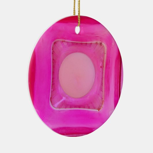 Kaars, lichtroze liefdeskaarslicht keramisch ornament (Rechts)