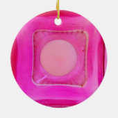 Kaars, lichtroze liefdeskaarslicht keramisch ornament (Achterkant)