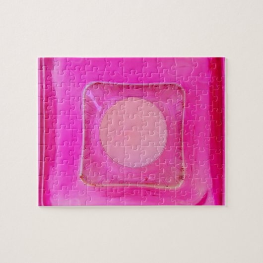 Kaars, lichtroze liefdeskaarslicht legpuzzel (Horizontaal)