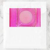 Kaars, lichtroze liefdeskaarslicht rechthoekige sticker (Tas)