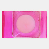 Kaars, lichtroze liefdeskaarslicht rechthoekige sticker (Voorkant)