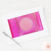 Kaars, lichtroze liefdeskaarslicht rechthoekige sticker (Envelop)