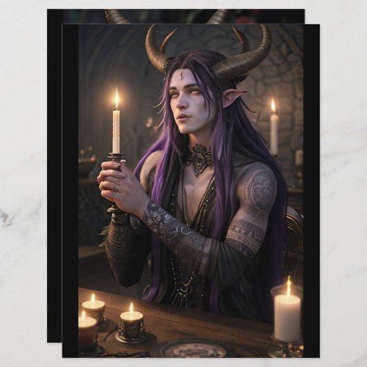 Kaars Magische dubbele print (Voorkant / Achterkant)