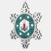 kaars met deksel tin sneeuwvlok ornament (Rechts)