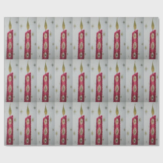  kaars met glitter cadeaupapier