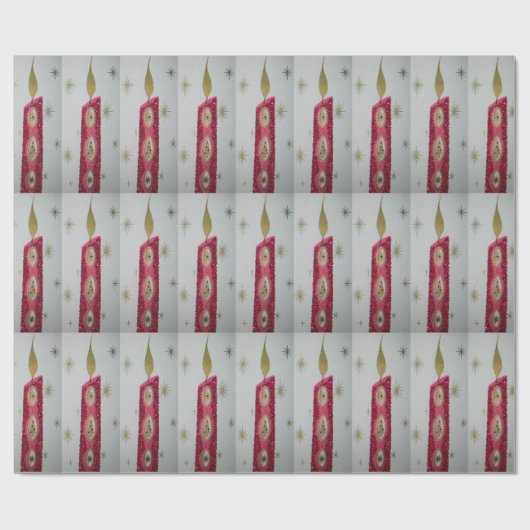 kaars met glitter cadeaupapier (Vlak)