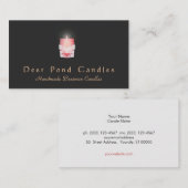 Kaars met Gloeiende vlam Candleshop Visitekaartje (Voorkant / Achterkant)
