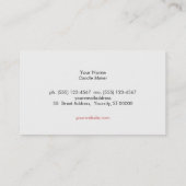 Kaars met Gloeiende vlam Candleshop Visitekaartje (Achterkant)