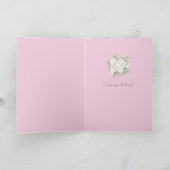 Kaars met roze rozenblaadjes kaart (Binnen)