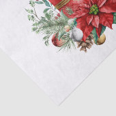 Kaars Middenstuk met Poinsettia Bloem Tissuepapier (Detail)