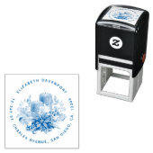 Kaars Middenstuk met Poinsettia Bloem Zelfinktende Stempel (In situ)