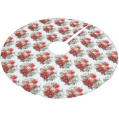 Kaars Middenstuk met Poinsettia Bloempatroon Kerstboom Rok (Gekanteld)