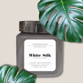 Kaars modern wit product verpakkingslabel vierkante sticker