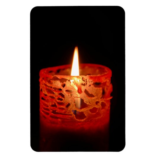 Kaars op een zwarte achtergrond magneet (Verticaal)