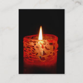 Kaars op een zwarte achtergrond visitekaartje (Voorkant)
