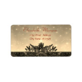 Kaars,Pijnboom, Bow-vakantie Etiket (Voorkant)