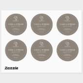 Kaars Potlabel Minimalistisch Neutraal Beige Schoo Ronde Sticker (Vel)