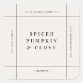 Kaars Product Label Sticker Handgemaakte Zakelijke (Voorkant)