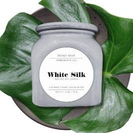 Kaars product verpakking wit label