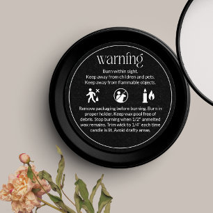 Kaars Product Waarschuwing Label Veiligheid & Care