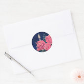 KAARS & ROZEN door SHARON SHARPE Ronde Sticker (Envelop)