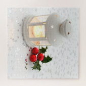 Kaars, sterren, feestdag legpuzzel (Horizontaal)