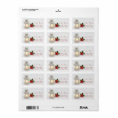Kaars, Sterren Vakantie Etiket (Full Sheet)