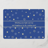 Kaars sterren wintergroetjes Foliekaart Folie Feestdagenkaart (Achterkant)