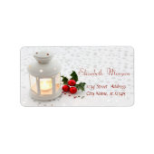 Kaars, sterrenfeestdag etiket (Voorkant)