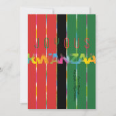 Kaars Strepen Kwanzaa Kaart (Voorkant)
