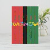 Kaars Strepen Kwanzaa Kaart (Staand voorkant)
