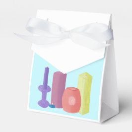 Kaars thema kaarsen gunst geschenk tentdoos bedankdoosjes