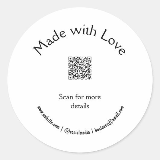 Kaars toevoegen QR code Business Ronde Sticker (Voorkant)