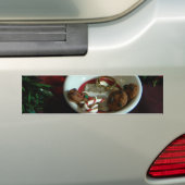Kaars V van het Koekje van Kerstmis Bumpersticker (Op auto)