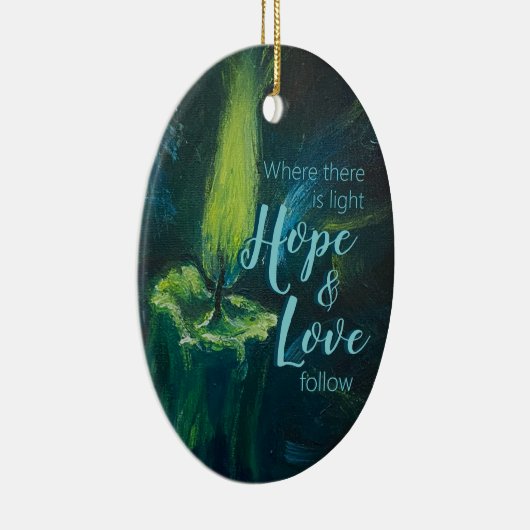 "Kaars van Aanmoediging" Keramisch Ornament (Rechts)