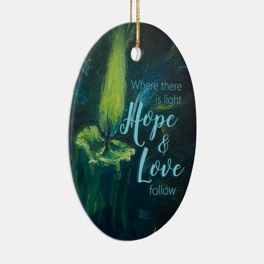 "Kaars van Aanmoediging" Keramisch Ornament (Rechts)