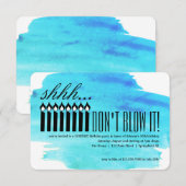 Kaars Verrassing Shhh... BLAAS HET NIET! Birthday Kaart (Voorkant / Achterkant)