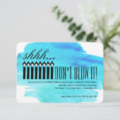 Kaars Verrassing Shhh... BLAAS HET NIET! Birthday Kaart (Staand voorkant)