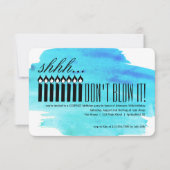 Kaars Verrassing Shhh... BLAAS HET NIET! Birthday Kaart (Voorkant)