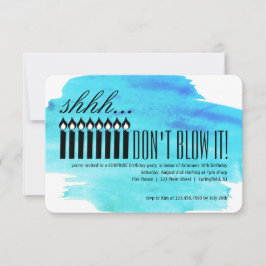 Kaars Verrassing Shhh... BLAAS HET NIET! Birthday Kaart