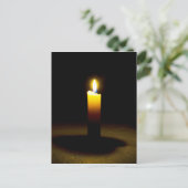 Kaars, vlam. briefkaart (Staand voorkant)