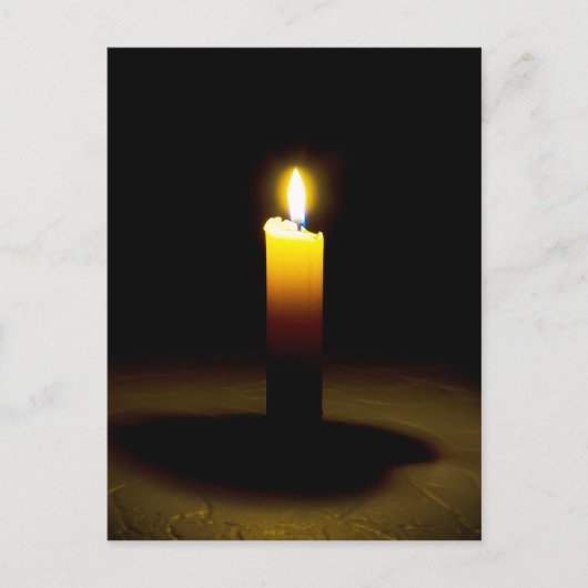 Kaars, vlam. briefkaart (Voorkant)