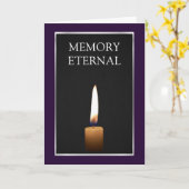 Kaars voor Eeuwig Zijn Herinnering Sympathie Kaart (Gele Bloem)