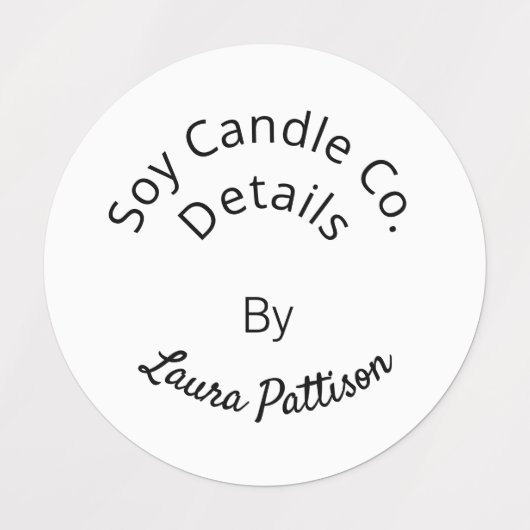 Kaarsbedrijf voeg de website van het naambedrijf e labels (Design 2)