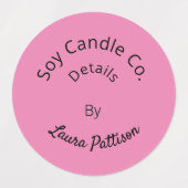 Kaarsbedrijf voeg de website van het naambedrijf e labels (Design 2)