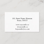 Kaarsbedrijf voeg de website van het naambedrijf e visitekaartje (Achterkant)