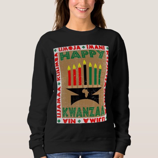 Kaarsen 7 Principes Van Kwanzaa Trui (Voorkant)