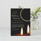 kaarsen aangepaste foto begrafenis sympathie (Staand voorkant)