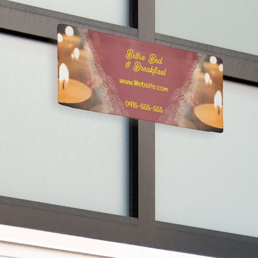 Kaarsen Aangepaste naam Banner Signaal (Buitenkant Gebouw)