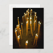 Kaarsen aangestoken in een kerk, Armenië Briefkaart (Voorkant / Achterkant)